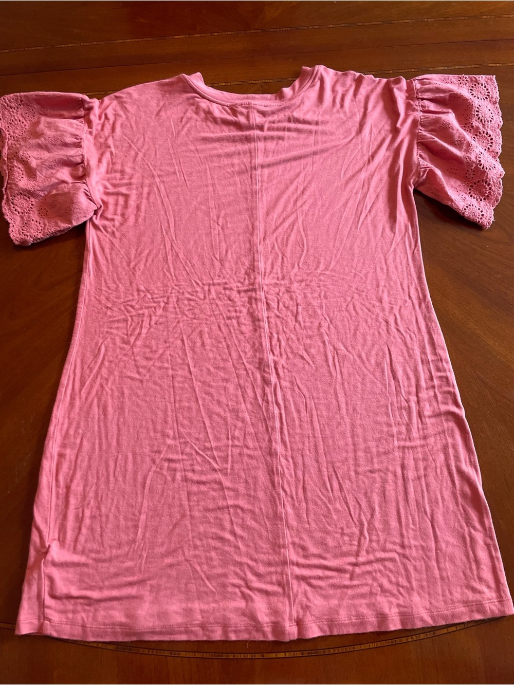 As U Wish Pink Eyelet Sleeve Mini Dress